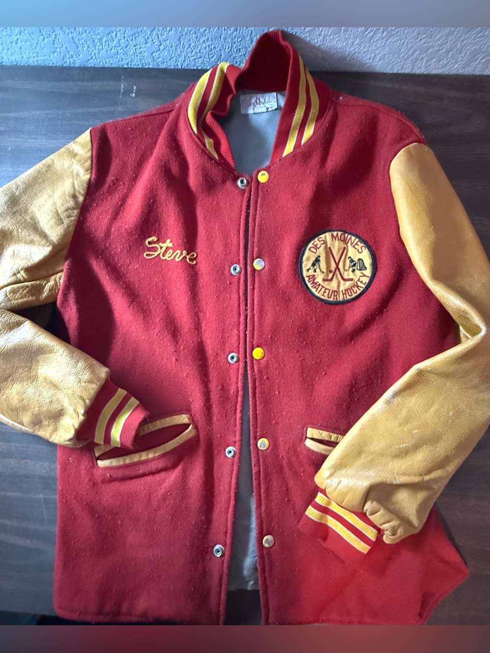 Rare Vintage 1970’s Van Ginkels Des Moines Iowa Amateur Hockey Jacket size 38